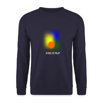 Weiße Pilat Düne - Unisex Pullover - Navy - Vorne - Alina (178cm) & Michal (187cm)
