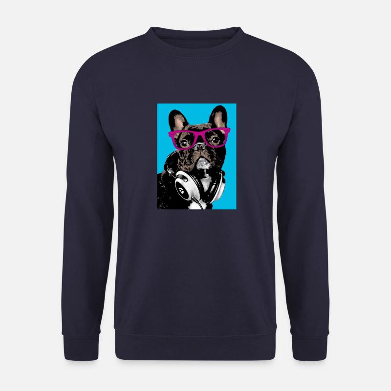 Pop Art Bulldog - Unisex Pullover - Navy