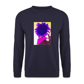 sommerblume pop Art - Unisex Pullover - Navy - Vorne - Alina (178cm) & Michal (187cm)