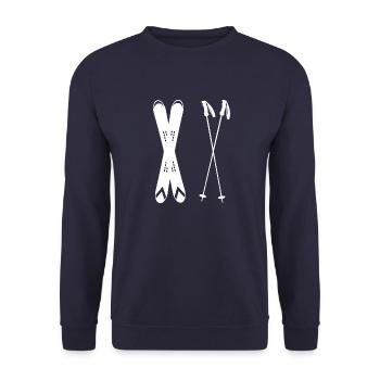 Ski Skiing Après-Ski - Unisex Pullover - Navy - Vorne - Alina (178cm) & Michal (187cm)