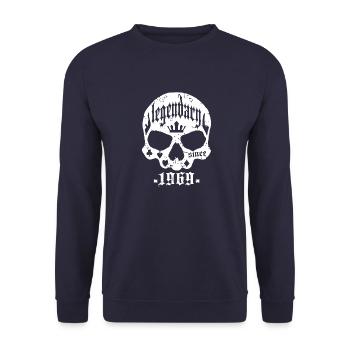 Legendary since 1969 - Unisex Sweatshirt - navy - Front - Alina (178cm) & Michal (187cm)