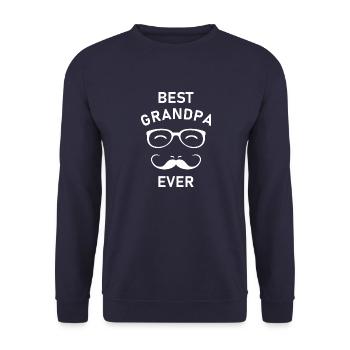 Best grandpa ever. White version - Unisex Sweatshirt - navy - Front - Alina (178cm) & Michal (187cm)