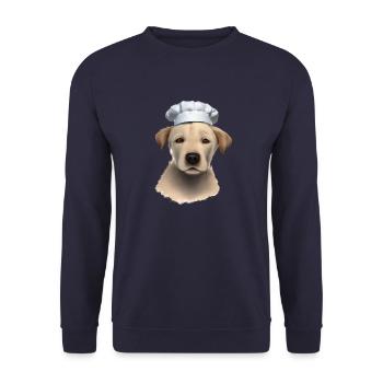 Puppy Cooking Golden Retriever Restaurateur Dogs - Unisex Sweatshirt - navy - Front - Alina (178cm) & Michal (187cm)