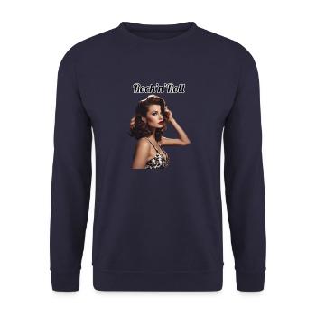 Pinup - Unisex Sweatshirt - navy - Front - Alina (178cm) & Michal (187cm)