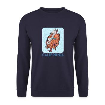 Ocean Octopus Octopus Water Sports Holiday Travel - Unisex Sweatshirt - navy - Front - Alina (178cm) & Michal (187cm)