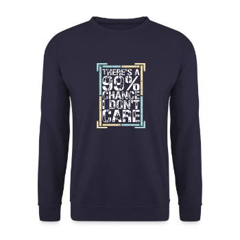 Il y a 99% de chances que je m’en fous d’être drôle - Sweat-shirt Unisexe - marine - Devant - Alina (178cm) & Michal (187cm)