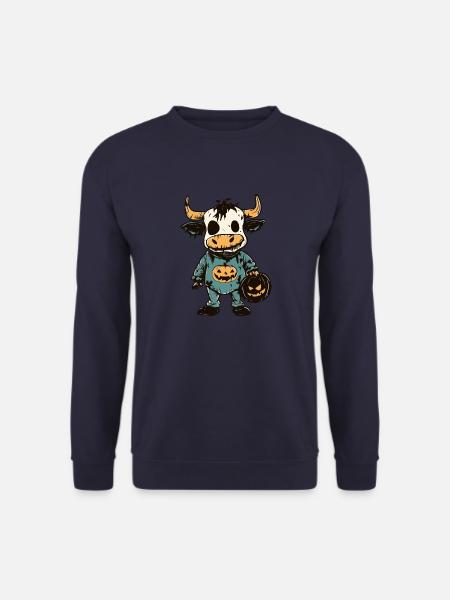 Cow Halloween Funny Zombie - Unisex Sweatshirt - navy