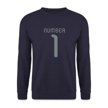 Numéro Un ☝ - Sweat-shirt Unisexe - marine - Devant - Alina (178cm) & Michal (187cm)
