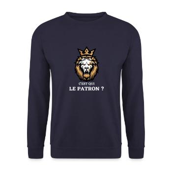 C'est qui le patron - Sweat-shirt Unisexe - marine - Devant - Alina (178cm) & Michal (187cm)