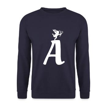 A - Unisex Pullover - Navy - Vorne - Alina (178cm) & Michal (187cm)