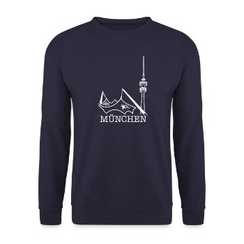 München - Unisex Pullover - Navy - Vorne - Alina (178cm) & Michal (187cm)