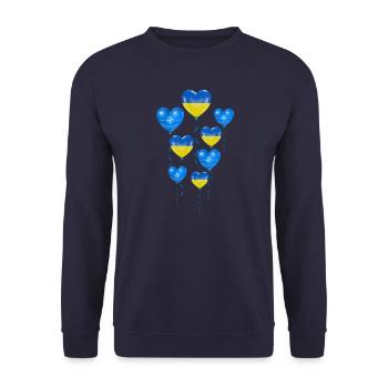 Ukraine: Accession to the NATO alliance - Unisex Sweatshirt - navy - Front - Alina (178cm) & Michal (187cm)