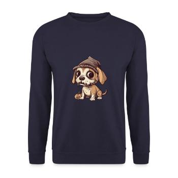 Beagle Chien Halloween Drôle Zombie - Sweat-shirt Unisexe - marine - Devant - Alina (178cm) & Michal (187cm)
