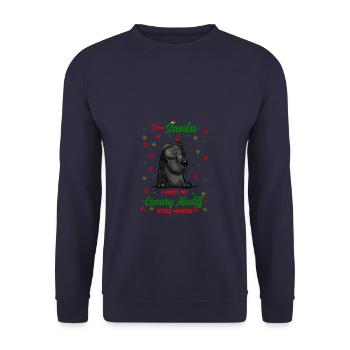 Kanarischer Mastiff Hund Weihnachten Hunderasse - Unisex Pullover - Navy - Vorne - Alina (178cm) & Michal (187cm)