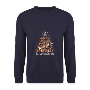 Leonberger Hund Weihnachten Hunderasse - Unisex Pullover - Navy - Vorne - Alina (178cm) & Michal (187cm)