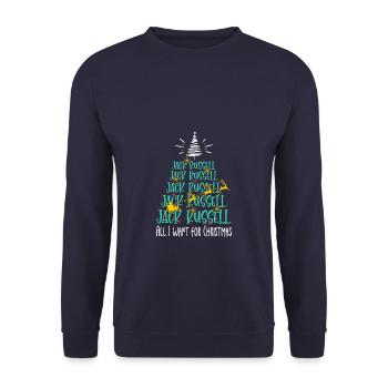 Jack Russell Hund Weihnachten Hunderasse - Unisex Pullover - Navy - Vorne - Alina (178cm) & Michal (187cm)