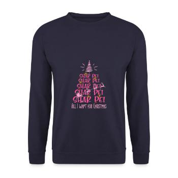 Shar Pei Hund Weihnachten Hunderasse - Unisex Pullover - Navy - Vorne - Alina (178cm) & Michal (187cm)