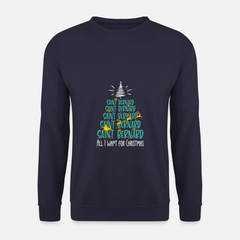 Bernhardiner Hund Weihnachten Hunderasse - Unisex Pullover - Navy