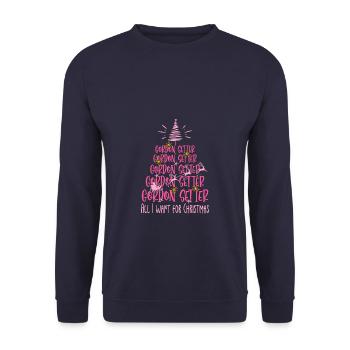 Gordon Setter Hund Weihnachten Hunderasse - Unisex Pullover - Navy - Vorne - Alina (178cm) & Michal (187cm)