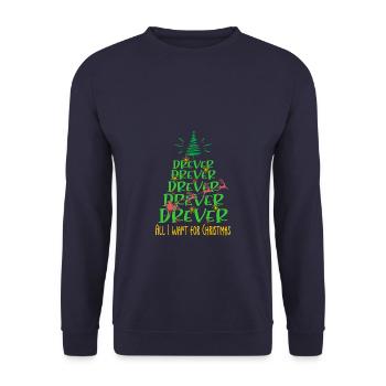 Drever Hund Weihnachten Hunderasse - Unisex Pullover - Navy - Vorne - Alina (178cm) & Michal (187cm)