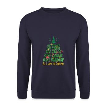 Riesenschnauzer Hund Weihnachten Hunderasse - Unisex Pullover - Navy - Vorne - Alina (178cm) & Michal (187cm)