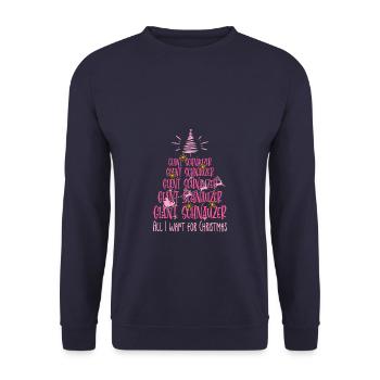 Riesenschnauzer Hund Weihnachten Hunderasse - Unisex Pullover - Navy - Vorne - Alina (178cm) & Michal (187cm)