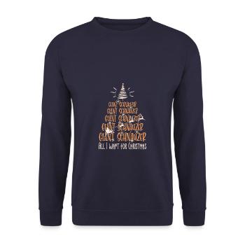 Riesenschnauzer Hund Weihnachten Hunderasse - Unisex Pullover - Navy - Vorne - Alina (178cm) & Michal (187cm)