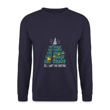 Riesenschnauzer Hund Weihnachten Hunderasse - Unisex Pullover - Navy - Vorne - Alina (178cm) & Michal (187cm)