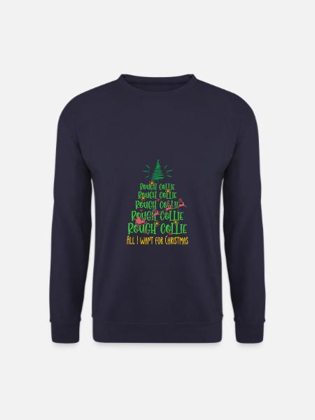 Rough Collie Hund Weihnachten Hunderasse - Unisex Pullover - Navy