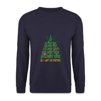 Affen Border Terrier Hund Weihnachten Hunderasse - Unisex Pullover - Navy - Vorne - Alina (178cm) & Michal (187cm)