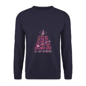 Affen Border Terrier Hund Weihnachten Hunderasse - Unisex Pullover - Navy - Vorne - Alina (178cm) & Michal (187cm)