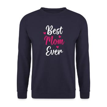Beste Mutter aller Zeiten - Unisex Pullover - Navy - Vorne - Alina (178cm) & Michal (187cm)