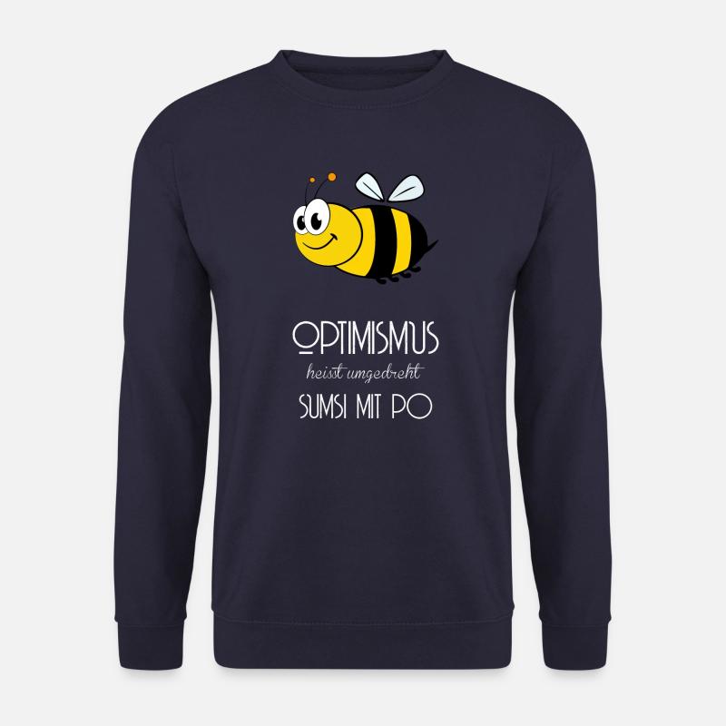 Bee big - Optimism - Sumsi with butt white - Unisex Sweatshirt - navy