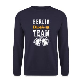Berlin Drinking Team - Unisex Sweatshirt - navy - Front - Alina (178cm) & Michal (187cm)