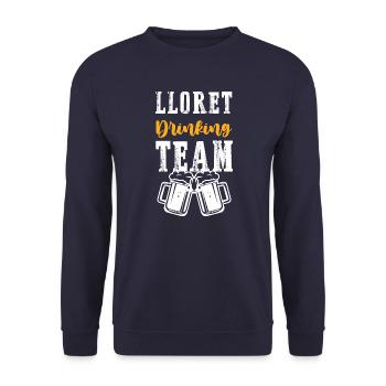 Lloret De Mar Drinking Team - Unisex Pullover - Navy - Vorne - Alina (178cm) & Michal (187cm)