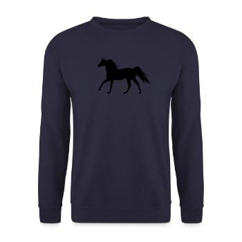 le cheval de cheval - Sweat-shirt Unisexe - marine - Devant - Alina (178cm) & Michal (187cm)