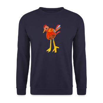 Cool cock hand painted design - Unisex Sweatshirt - navy - Front - Alina (178cm) & Michal (187cm)
