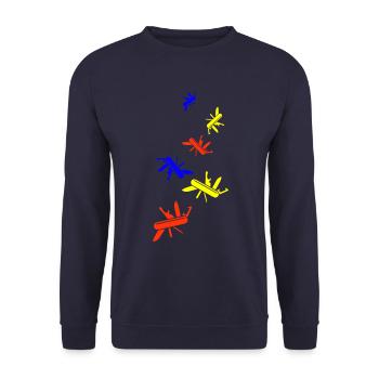 Pocket knife - Unisex Sweatshirt - navy - Front - Alina (178cm) & Michal (187cm)