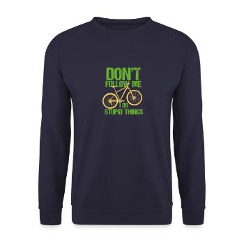 Vélo de montagne vélo vélo VTT descente cadeaux - Sweat-shirt Unisexe - marine - Devant - Alina (178cm) & Michal (187cm)
