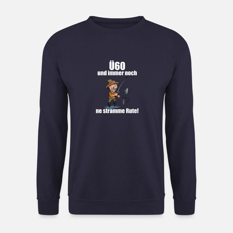 ü60 Geschenk zum 60. Geburtstag Angler Geschenk - Unisex Pullover - Navy