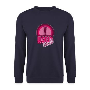 Reise - Unisex Pullover - Navy - Vorne - Alina (178cm) & Michal (187cm)