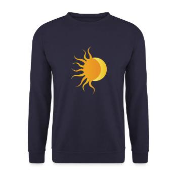 Sonne - Mond - Unisex Pullover - Navy - Vorne - Alina (178cm) & Michal (187cm)