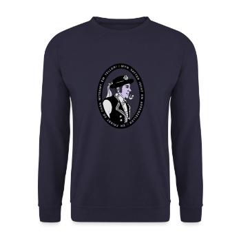 Appenzeller Spruch - Unisex Pullover - Navy - Vorne - Alina (178cm) & Michal (187cm)