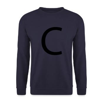 Lettre c - Sweat-shirt Unisexe - marine - Devant - Alina (178cm) & Michal (187cm)