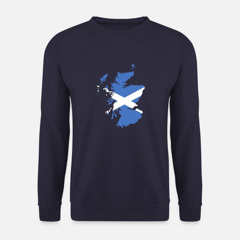 Schottland Landkarte Map und Flagge Design - Unisex Pullover - Navy