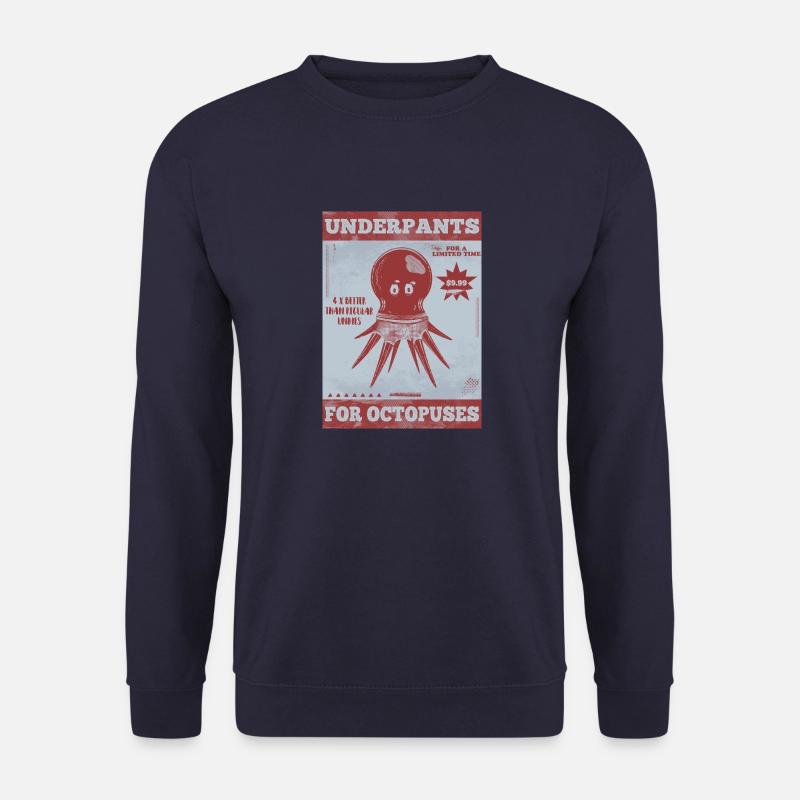 Oktopus trägt Unterwäsche - Unisex Pullover - Navy
