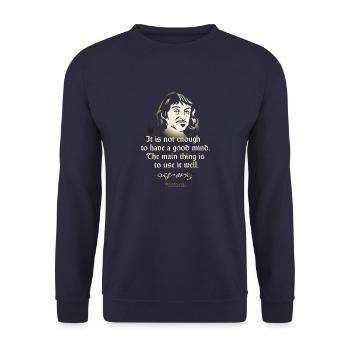 Descartes Good Mind - Unisex Pullover - Navy - Vorne - Alina (178cm) & Michal (187cm)