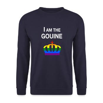 I am the Gouine - Sweat-shirt Unisexe - marine - Devant - Alina (178cm) & Michal (187cm)