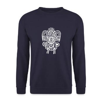 Inka Kultur, Lateinamerika - Unisex Pullover - Navy - Vorne - Alina (178cm) & Michal (187cm)