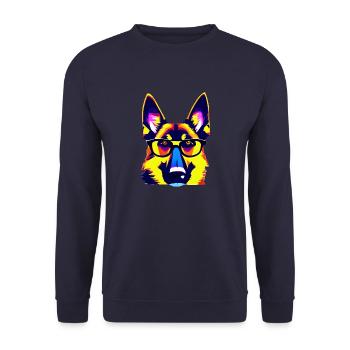 Hunde Hundehalter Schäferhund Hundeliebe Hund - Unisex Pullover - Navy - Vorne - Alina (178cm) & Michal (187cm)